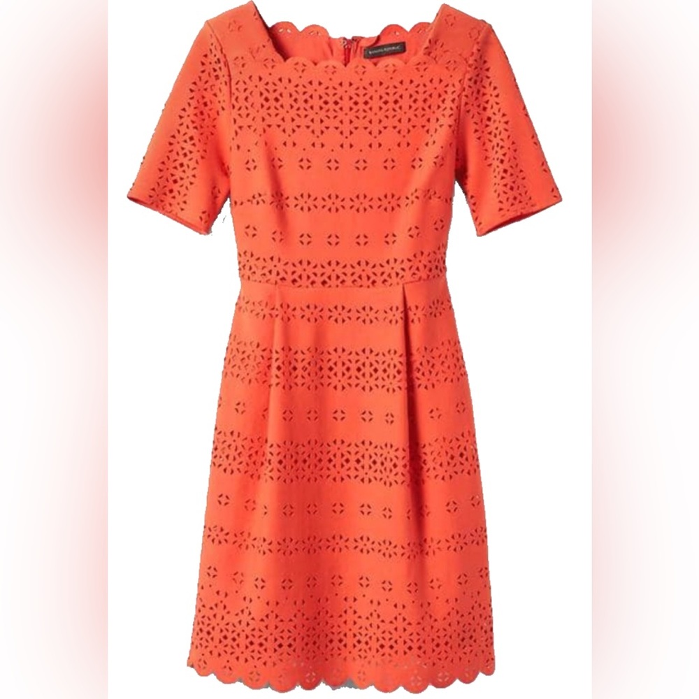 Banana Republic Orange Size 2 Laser Cut Dress